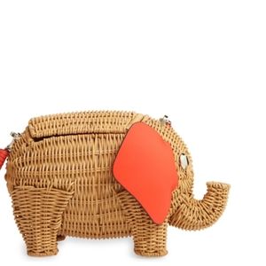 tiny wicker large elephant crossbody